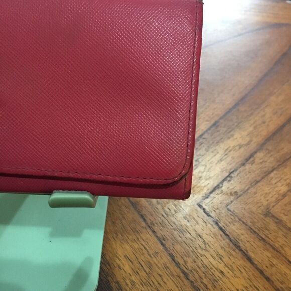 Prada Milano Saffiano Leather Long Wallet Magenta Good Used Condition - Picture 3 of 16